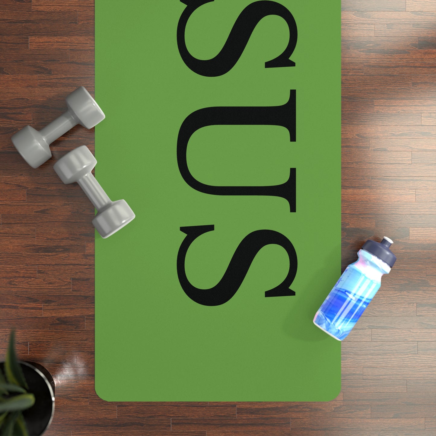 'Jesus' Exercise Workout Mat-Green