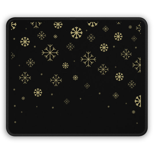 Alfombrilla de ratón para juegos con diseño de copos de nieve y corazón y cruz