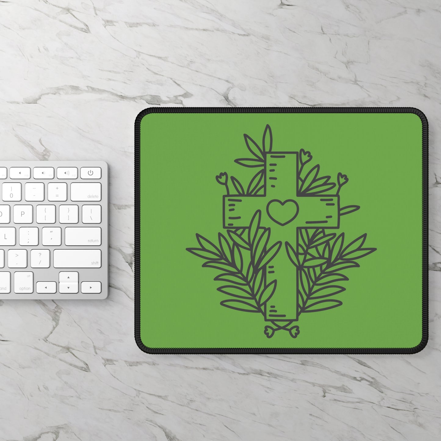 Black Cross Mouse Pad