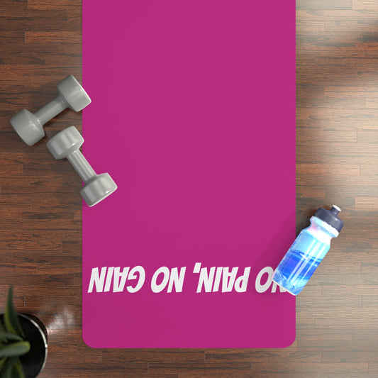 'No Pain No Gain' Exercise Workout Mat-Pink