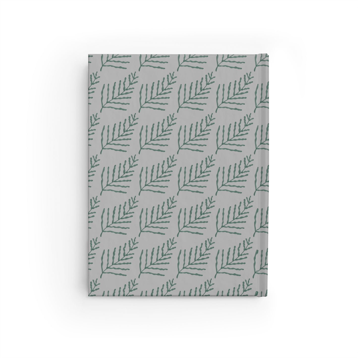 Cuaderno de notas con diseño de helechos de Jesús, color gris claro