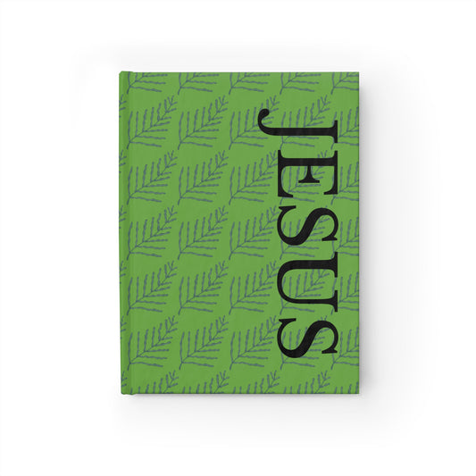 Jesus Fern Ruled Line Journal Notebook-Green