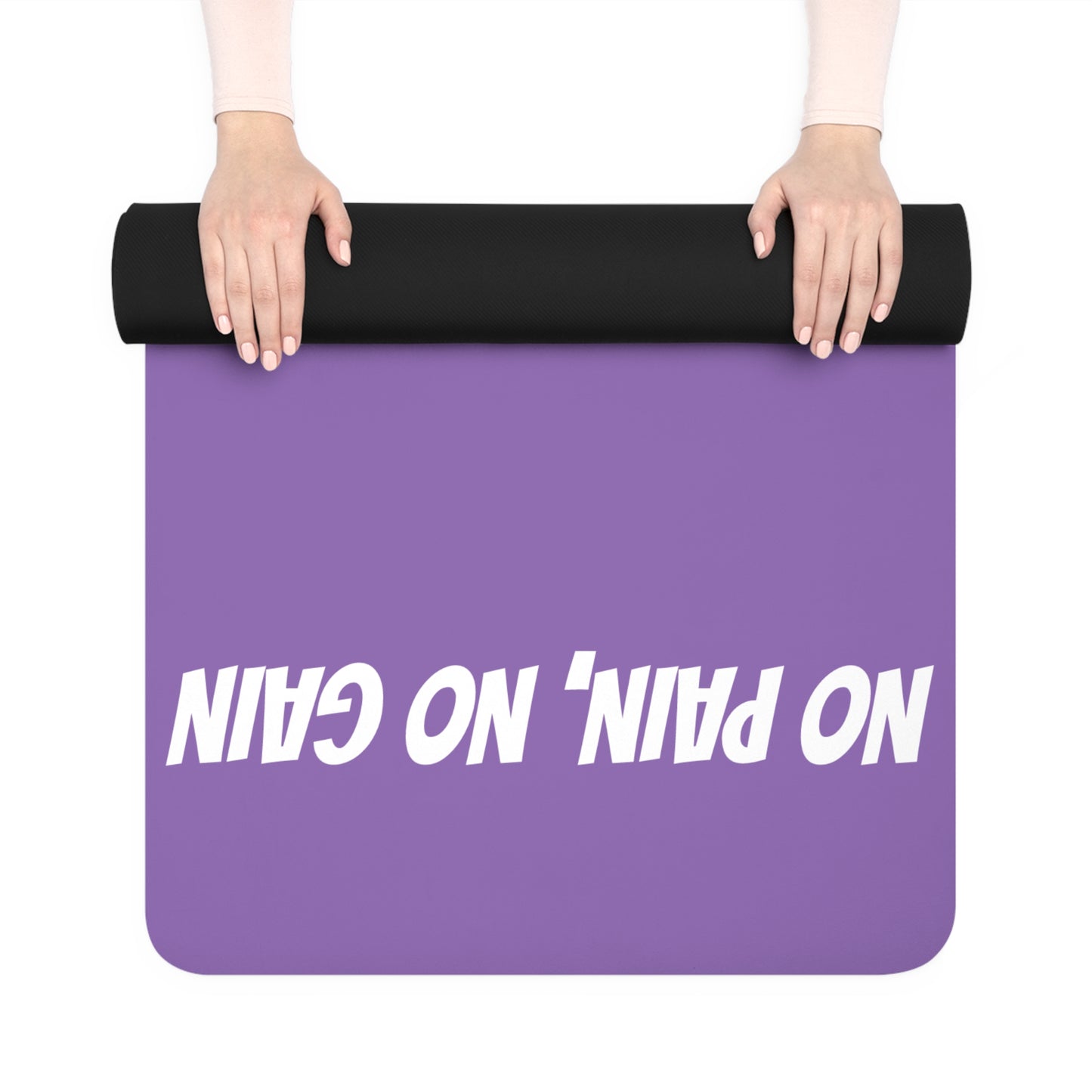 'No Pain No Gain' Exercise Workout Mat -Purple