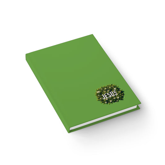 Cuaderno de notas con líneas rayadas y diseño floral 'Jesús'