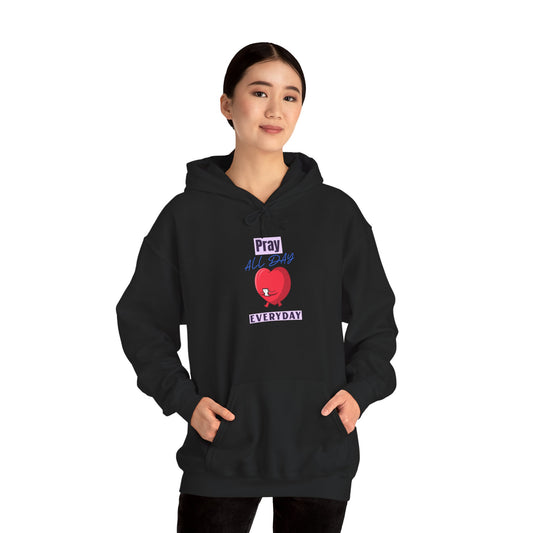 Pray All Day Everyday Hoodie (Red heart)-Unisex