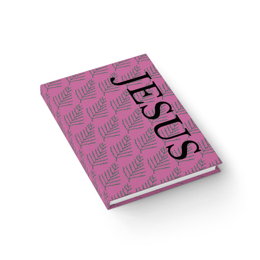 Cuaderno diario con diseño de Jesús, de líneas rayadas, color rosa claro